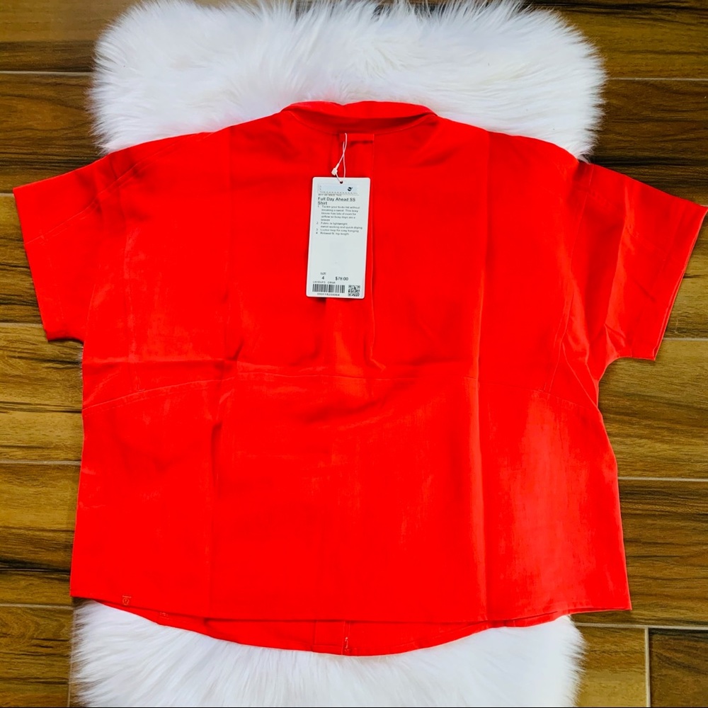 Lululemon full day ahead short sleeve shirt red - Picture 8 of 11